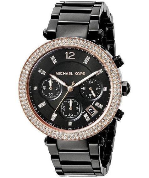 montre michael kors noir|michael kors watches price original.